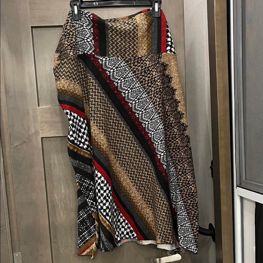 Chic Asymmetrical Patchwork Skirt